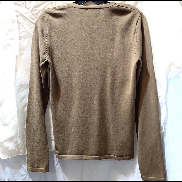 BRYLANE  Deep V Neck 100% Cotton Sweater Size-8 - Picture 5 of 12